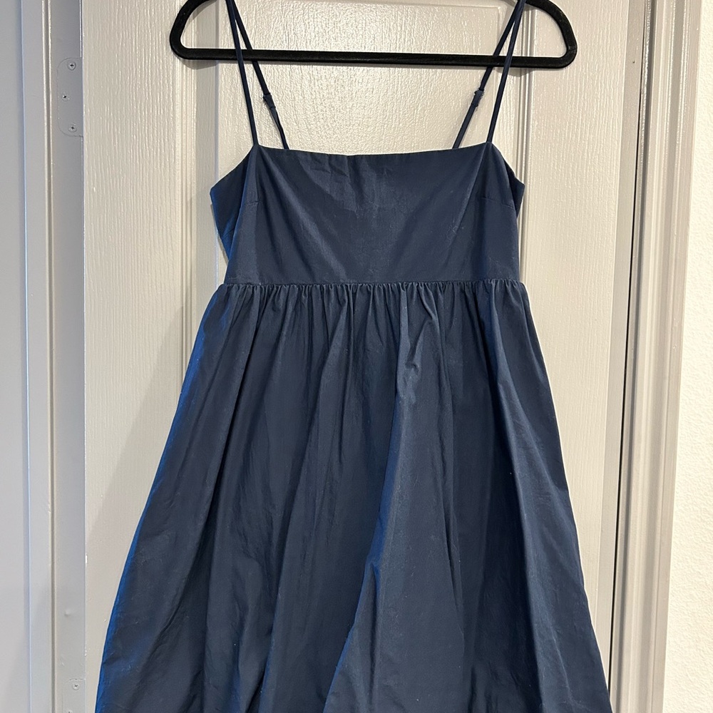 Sunday Best Navy Blue Bubble Hem Dress